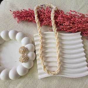 Handcrafted freshwater pearl necklace and earrings set – timeless luxury jewelry by Urban Gear