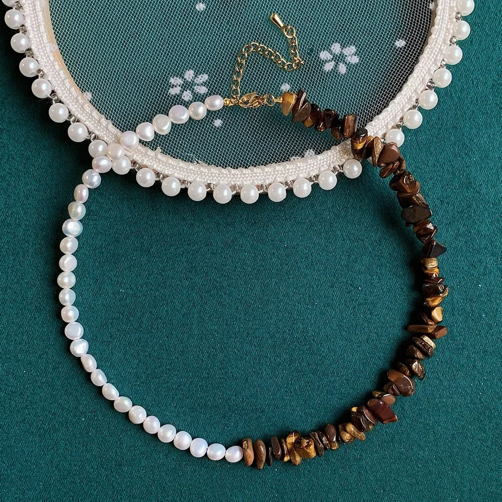 Freshwater Pearl & Stone Necklace – A Signature Urban Gear Creation