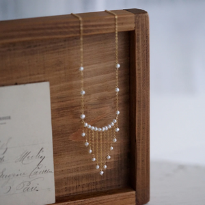 Elegant 18k Gold-Plated Freshwater Pearl Cascade Necklace with Color Guarantee | Urban Gear