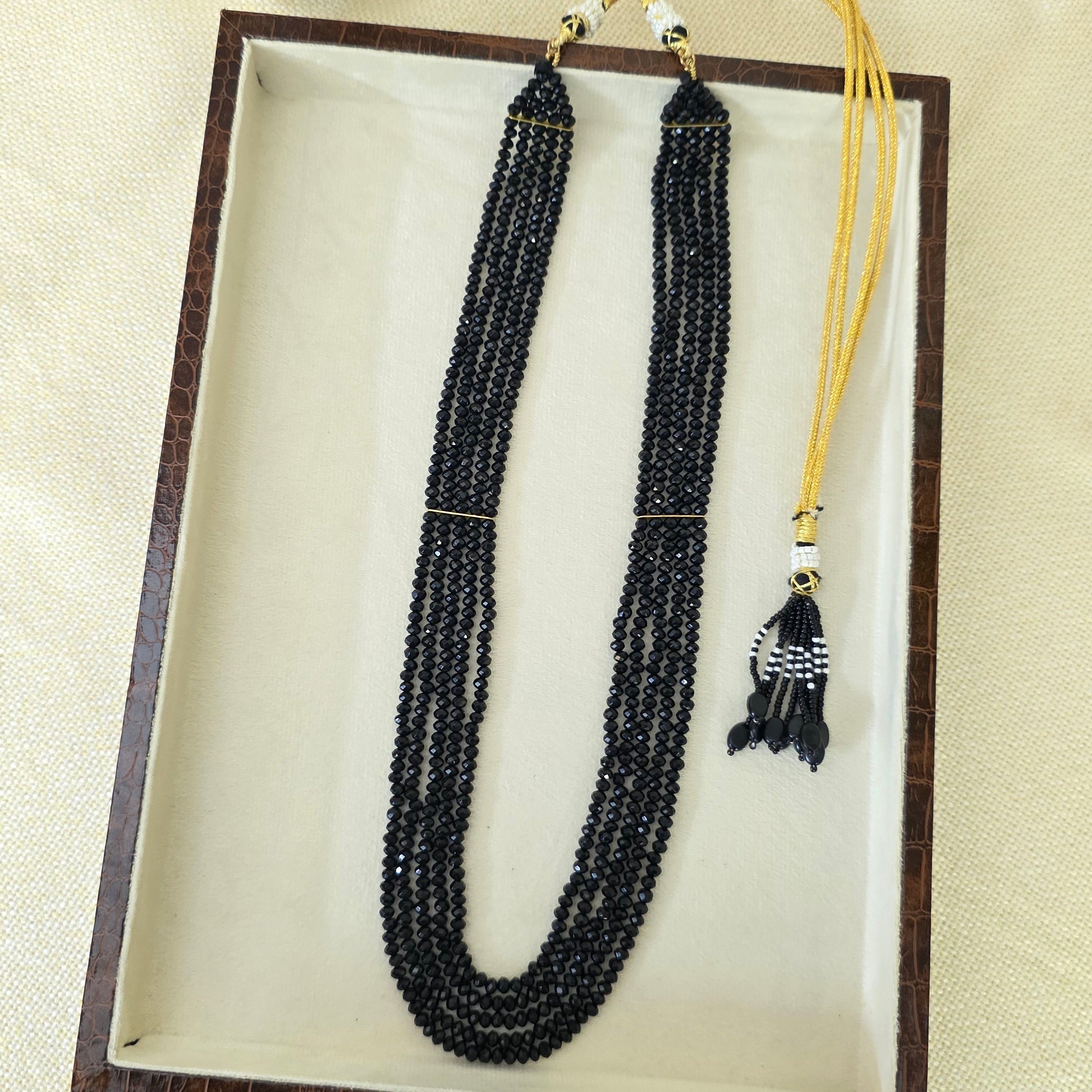 elegant black onyx statement necklace