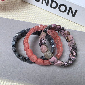 pink and grey stone bracelet