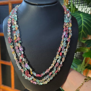 Natural Multi Colour Quartz Mala Necklace