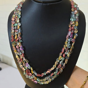 Natural Multi Colour Quartz Mala Necklace