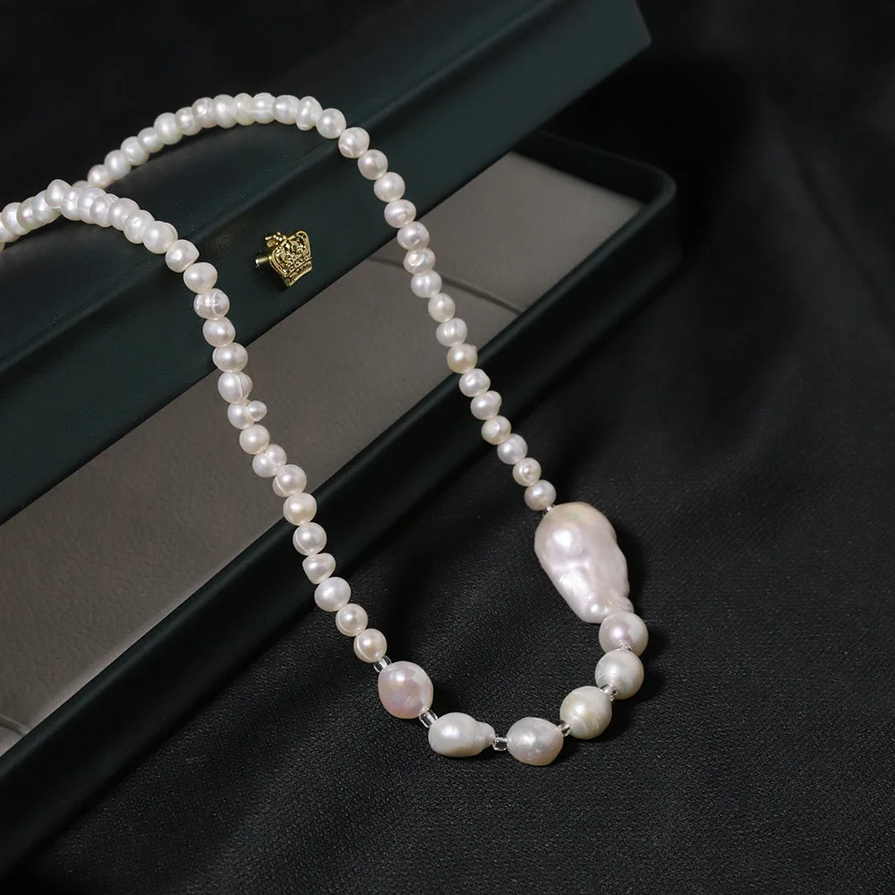 Elegant Baroque Freshwater Pearl Necklace | Timeless & Handmade