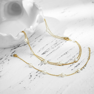 Elegant 18K Gold-Plated Chain Bracelet with Cultured Freshwater Pearls – Urban Gear