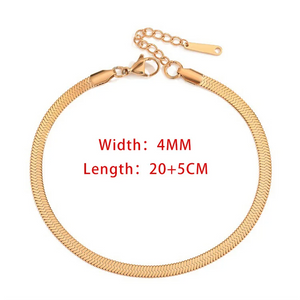 Urban Essential gold-plated snake chain anklet for women, sleek adjustable ankle bracelet with lobster clasp, minimalist jewelry by Urban Gear