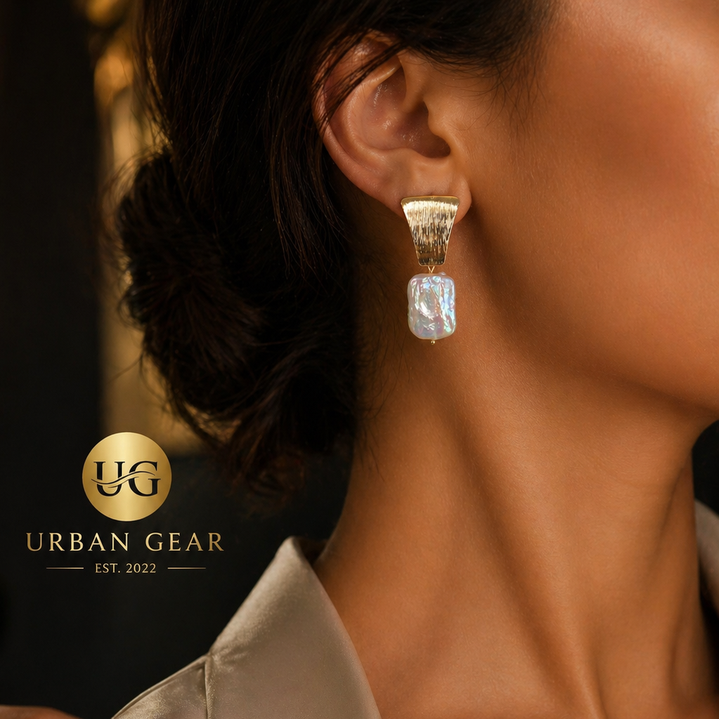 freshwater pearl drop earrings