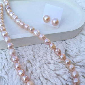 Classic Freshwater Pearl Necklace & Earring Set