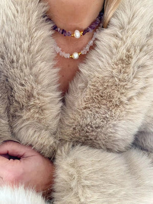 Natural Stone Pearl Necklace Urbangear