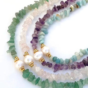 Natural Stone Pearl Necklace Urbangear