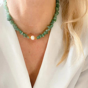 Natural Stone Pearl Necklace Urbangear