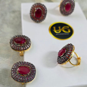 Red stone statement ring
