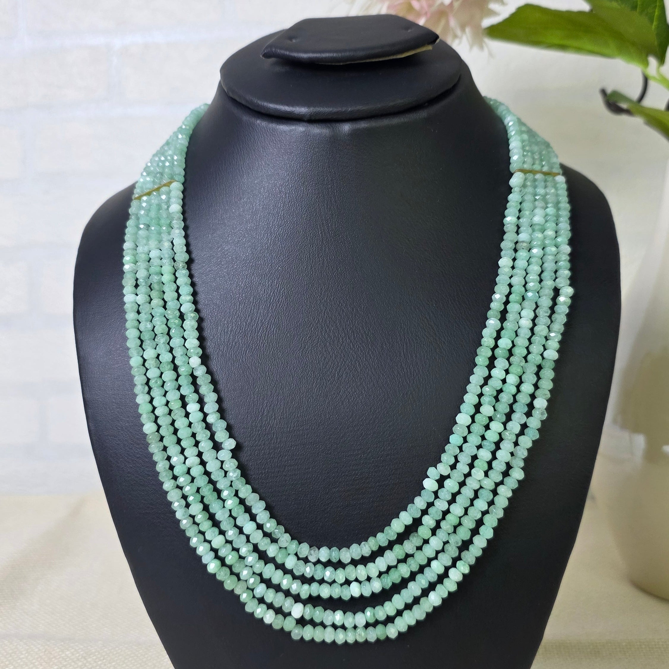 green aventurine multi layer necklace