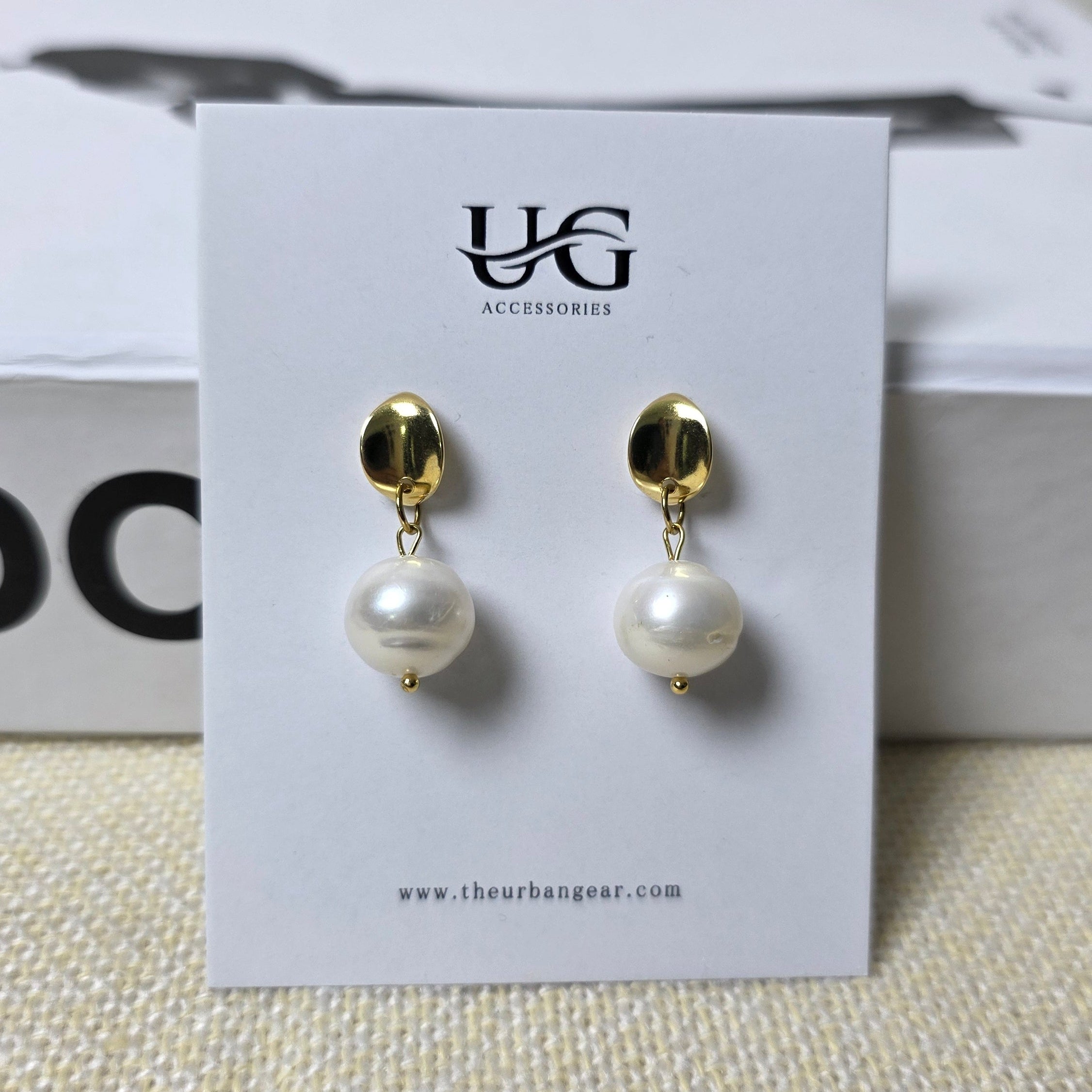 Handmade pearl drop earrings Urban Gear