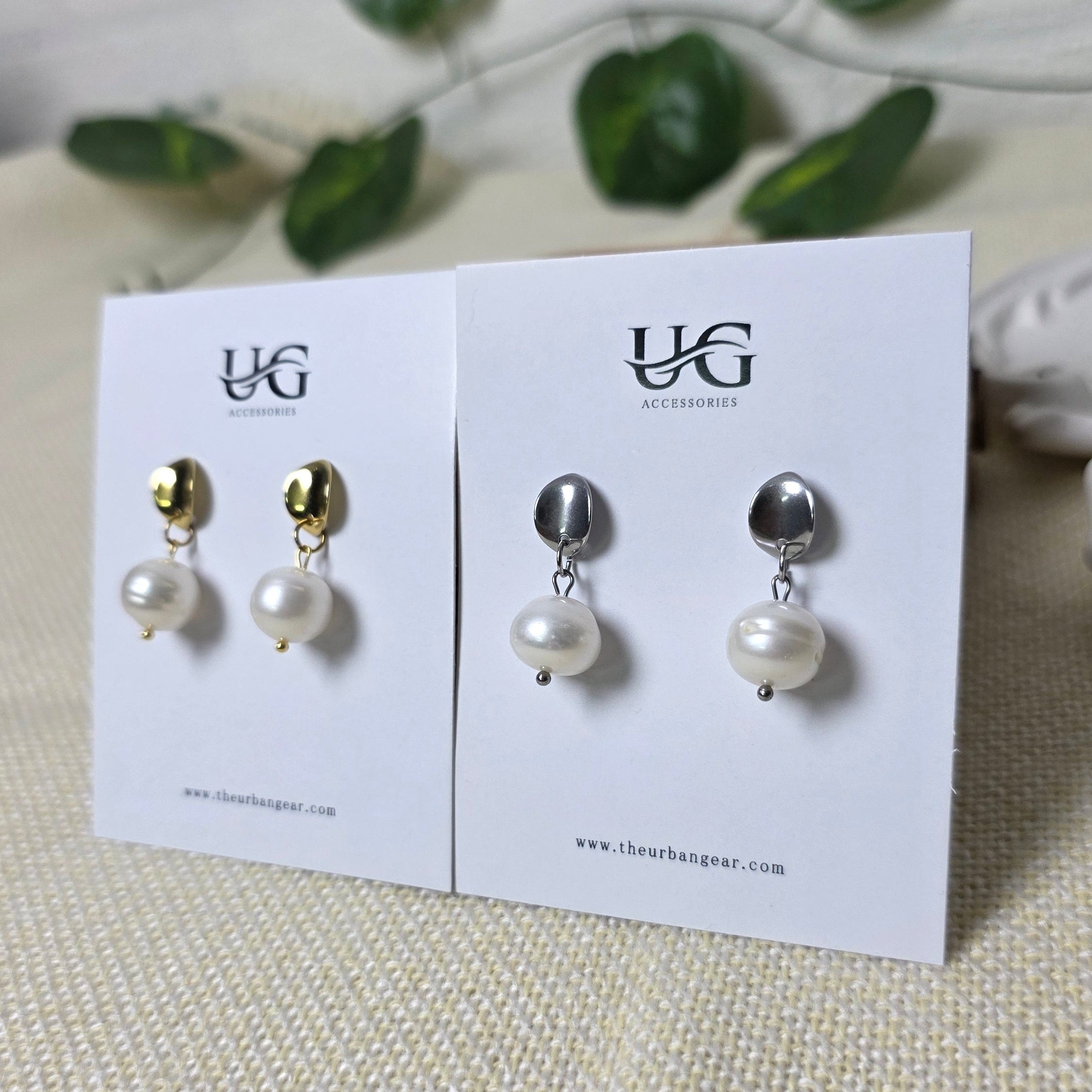 Handmade pearl drop earrings Urban Gear