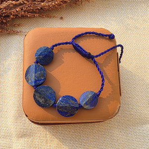 Handmade lapis bracelet