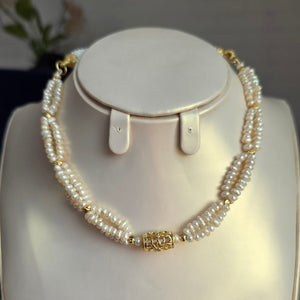 Luxury Multi-Strand Freshwater Pearl Necklace
