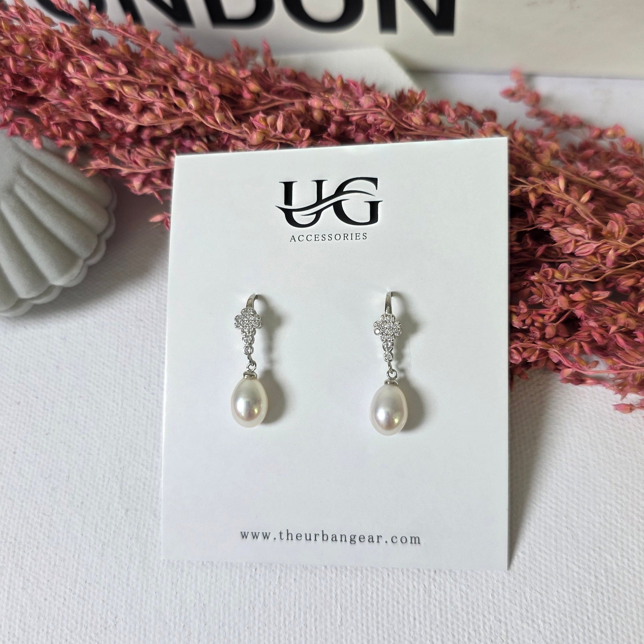 Freshwater Pearl Drop Earrings in 925 Sterling Silver