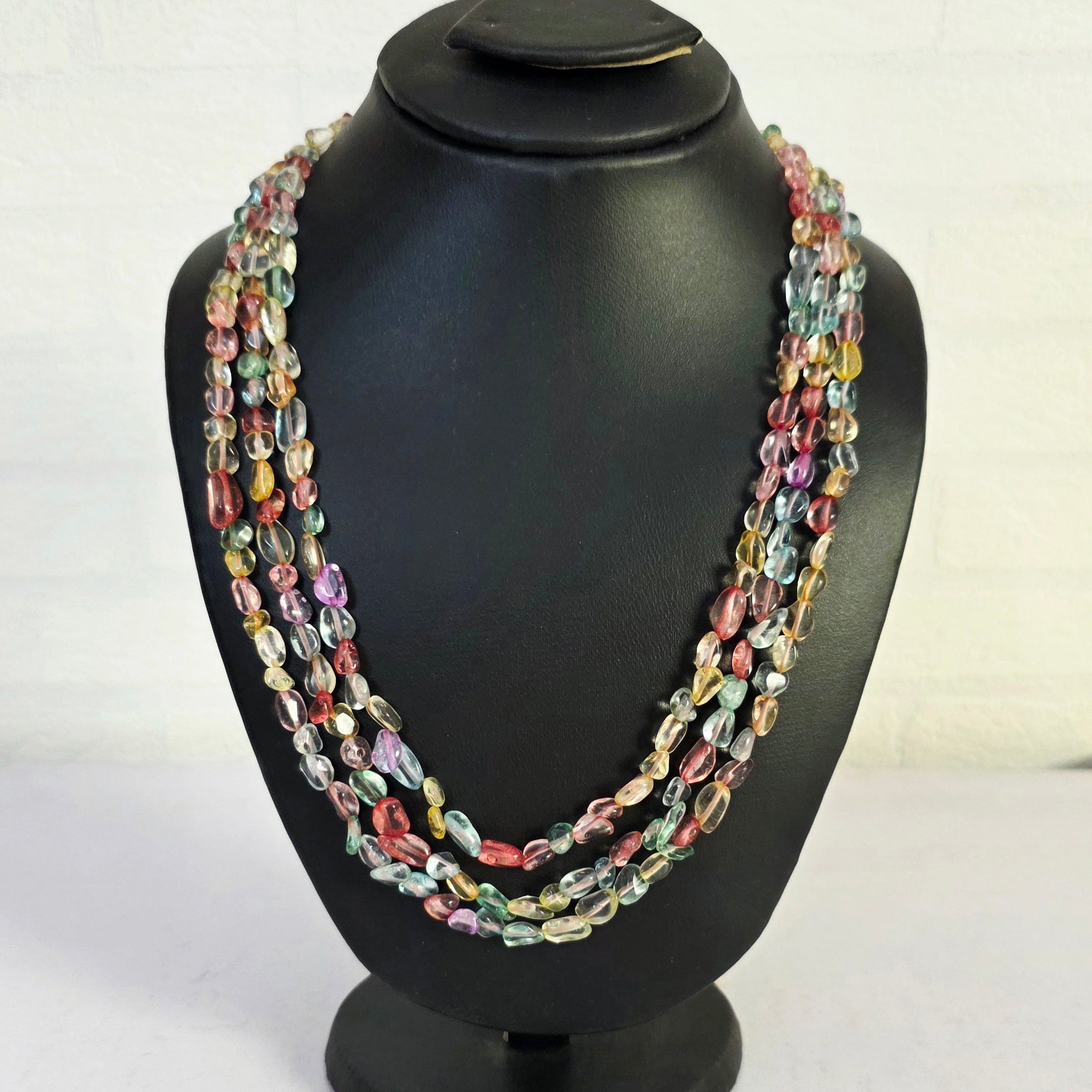 Natural Multi Colour Quartz Mala Necklace