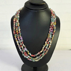 Natural Multi Colour Quartz Mala Necklace