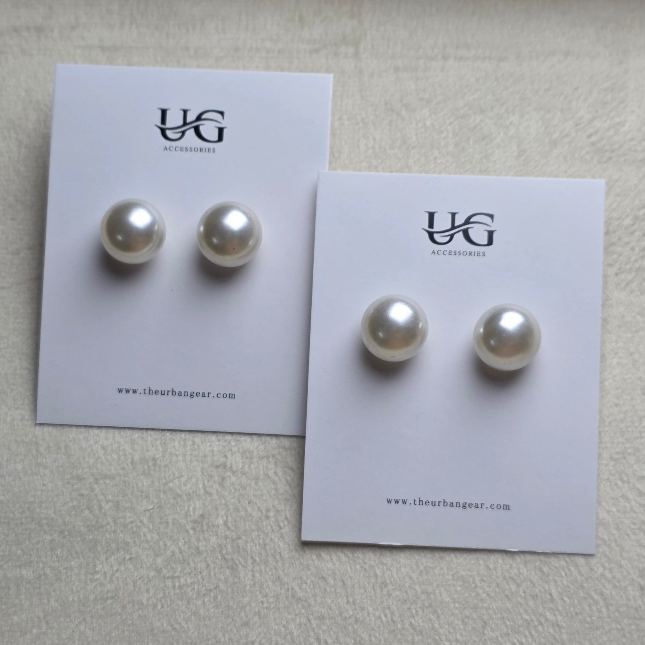Gold Plated Pearl Stud Earrings for Women