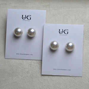 Gold Plated Pearl Stud Earrings for Women