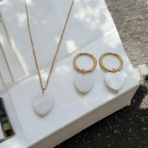 18K Gold-Plated Crescent Moon Necklace with Freshwater Pearl displayed on a minimalist background