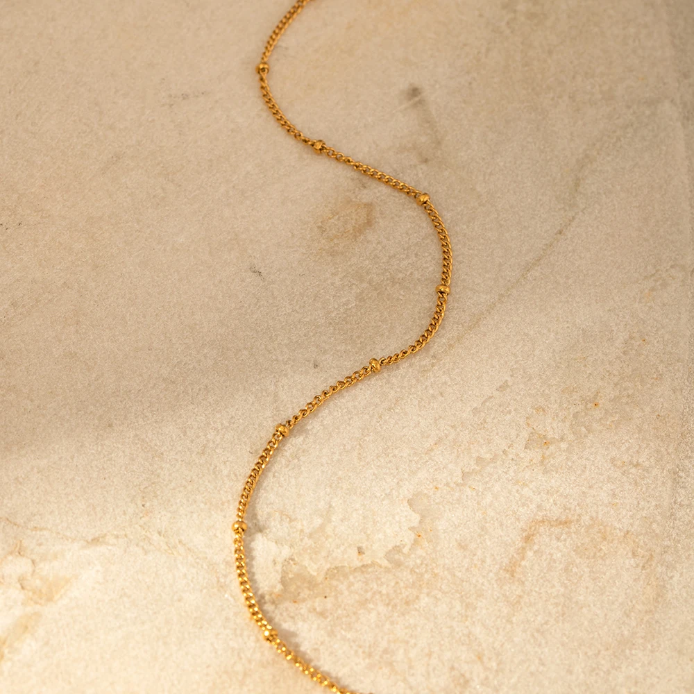 Minimalist Gold-Plated Anklet for Women | Dainty Beaded Chain Anklet – Urban Gear

