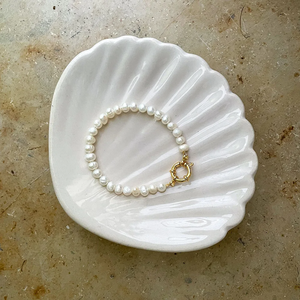 Freshwater Pearl Bracelet with 18K Gold-Plated Toggle Clasp-Urban Gear