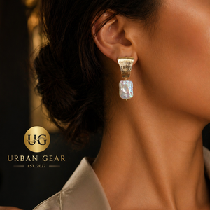 freshwater pearl drop earrings