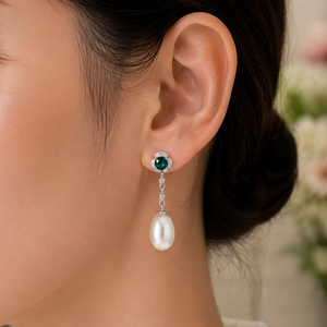 925 Sterling Silver Pearl Earrings for Women