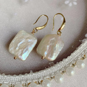 Cultured Freshwater Baroque Pearl Earrings Urbangear