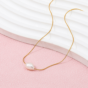 Dainty Freshwater Pearl Pendant Necklace Urbangear