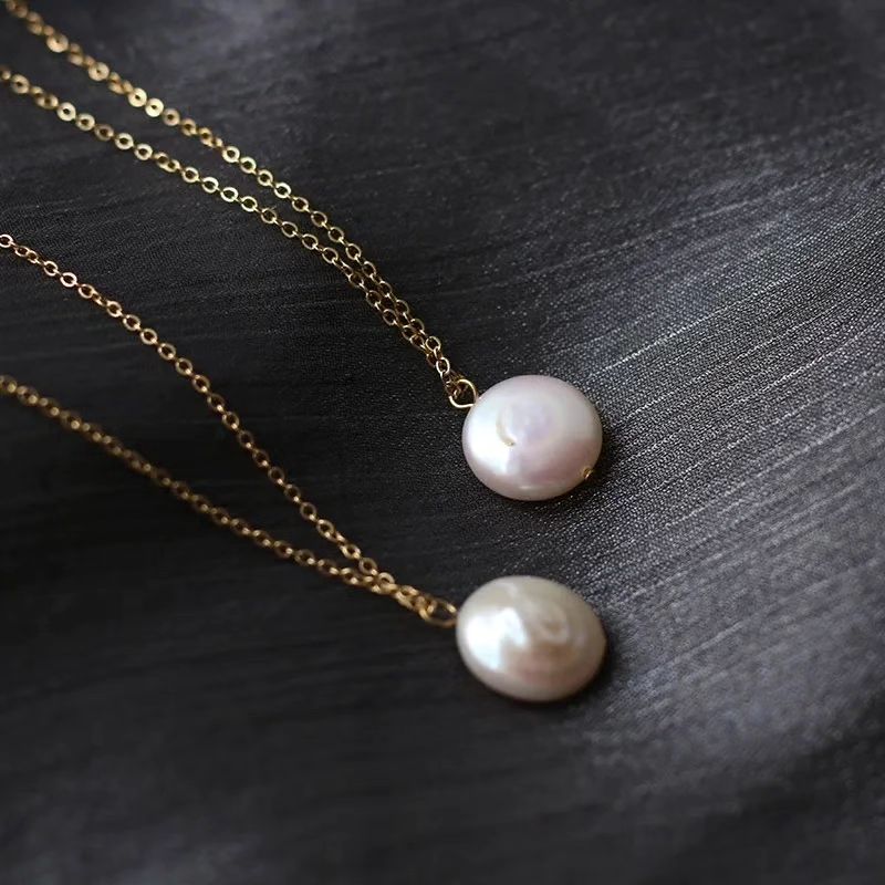 Freshwater Pearl Coin Necklace