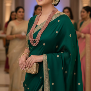 Handcrafted Natural Strawberry Quartz multi-layer beaded necklace by Urban Gear, luxury gemstone jewelry for women