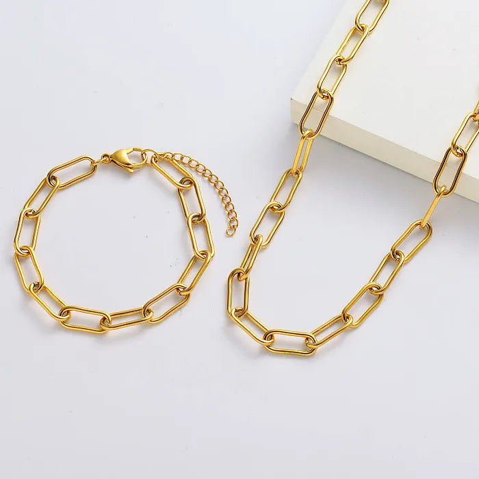 Gold-Plated Chunky Link Chain Necklace Urbangear