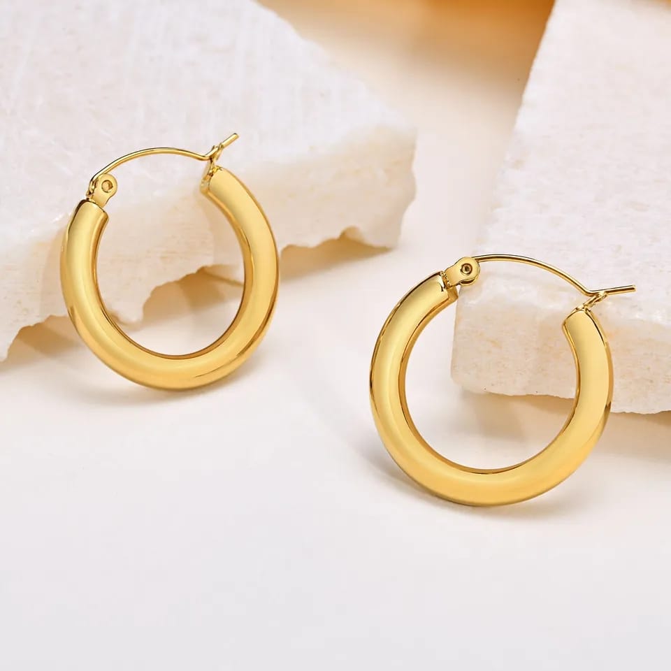 Gold-Plated Hoop Earrings Urbangear