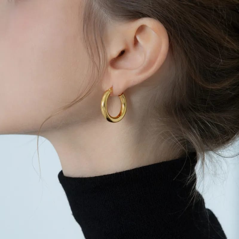 Gold-Plated Hoop Earrings Urbangear