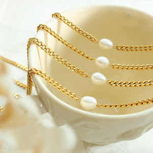 Natural Pearl Gold-Plated Choker Necklace – Urban Gear Jewelry