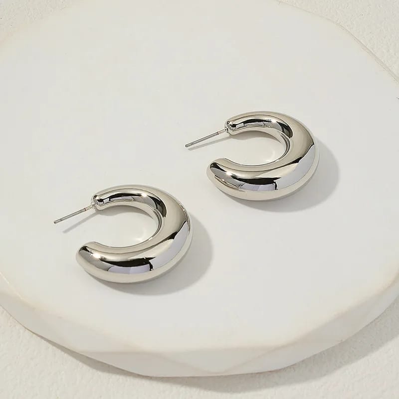 Thick Classic Hoop Earrings Urbangear