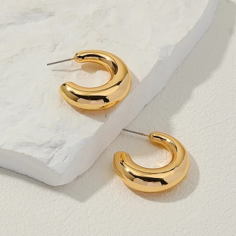 Thick Classic Hoop Earrings Urbangear