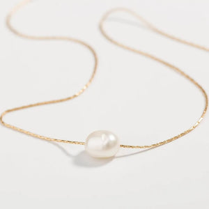 Double Layer Freshwater Pearls Necklace with Gold Chains - Urban Gear Jewelry