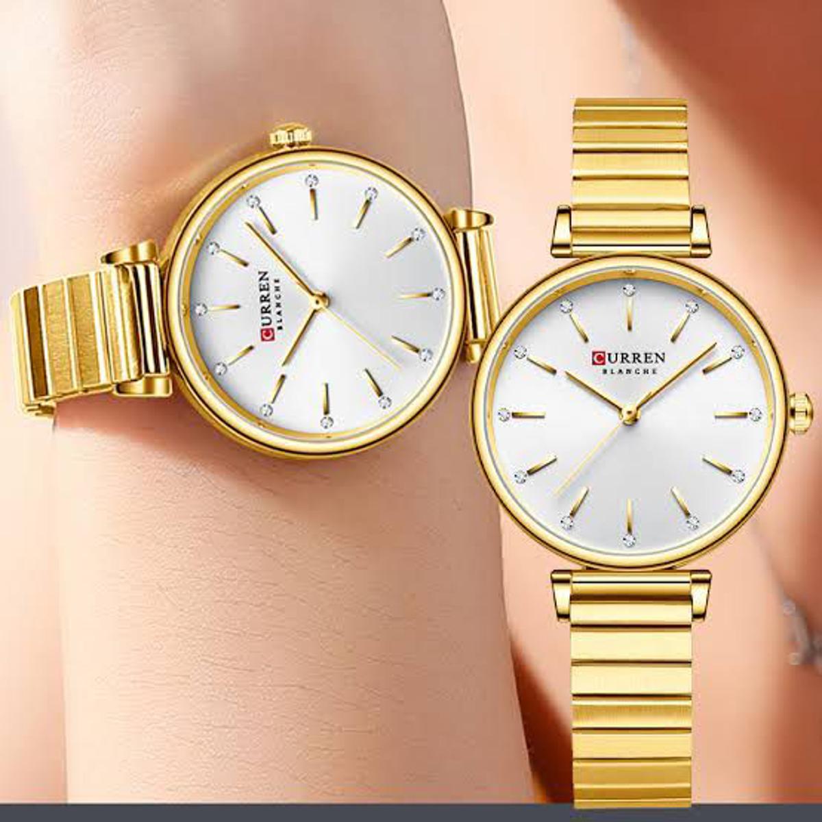 Curren Gold-Plated Women’s Watch | Crystal Accents – Urban Gear