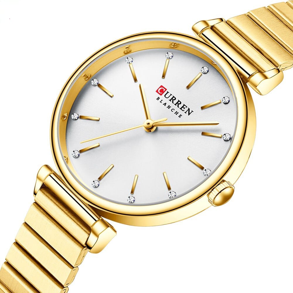 Curren Gold-Plated Women’s Watch | Crystal Accents – Urban Gear