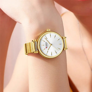 Curren Gold-Plated Women’s Watch | Crystal Accents – Urban Gear