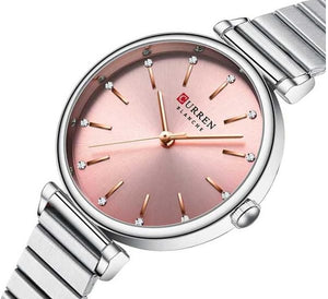 Curren Women’s Silver Steel Watch | Rose Gold Dial – Urban Gear