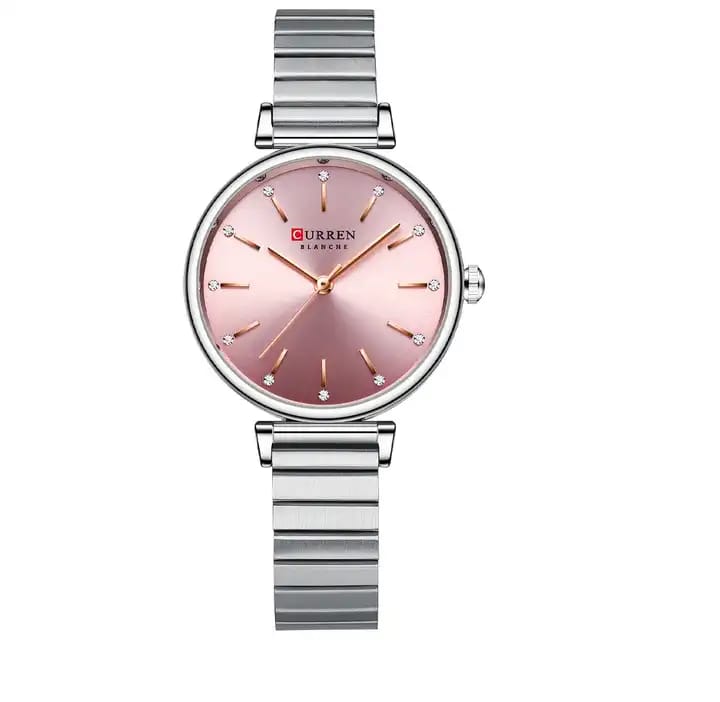 Curren Women’s Silver Steel Watch | Rose Gold Dial – Urban Gear