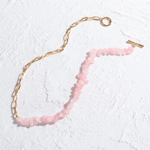 Natural Stone Necklace with Gold-Plated Chain – Urban Gear