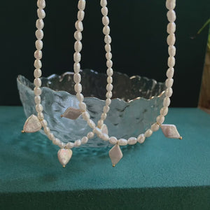 Heart Pendant Freshwater Pearl Necklace