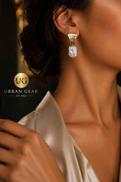 freshwater pearl drop earrings